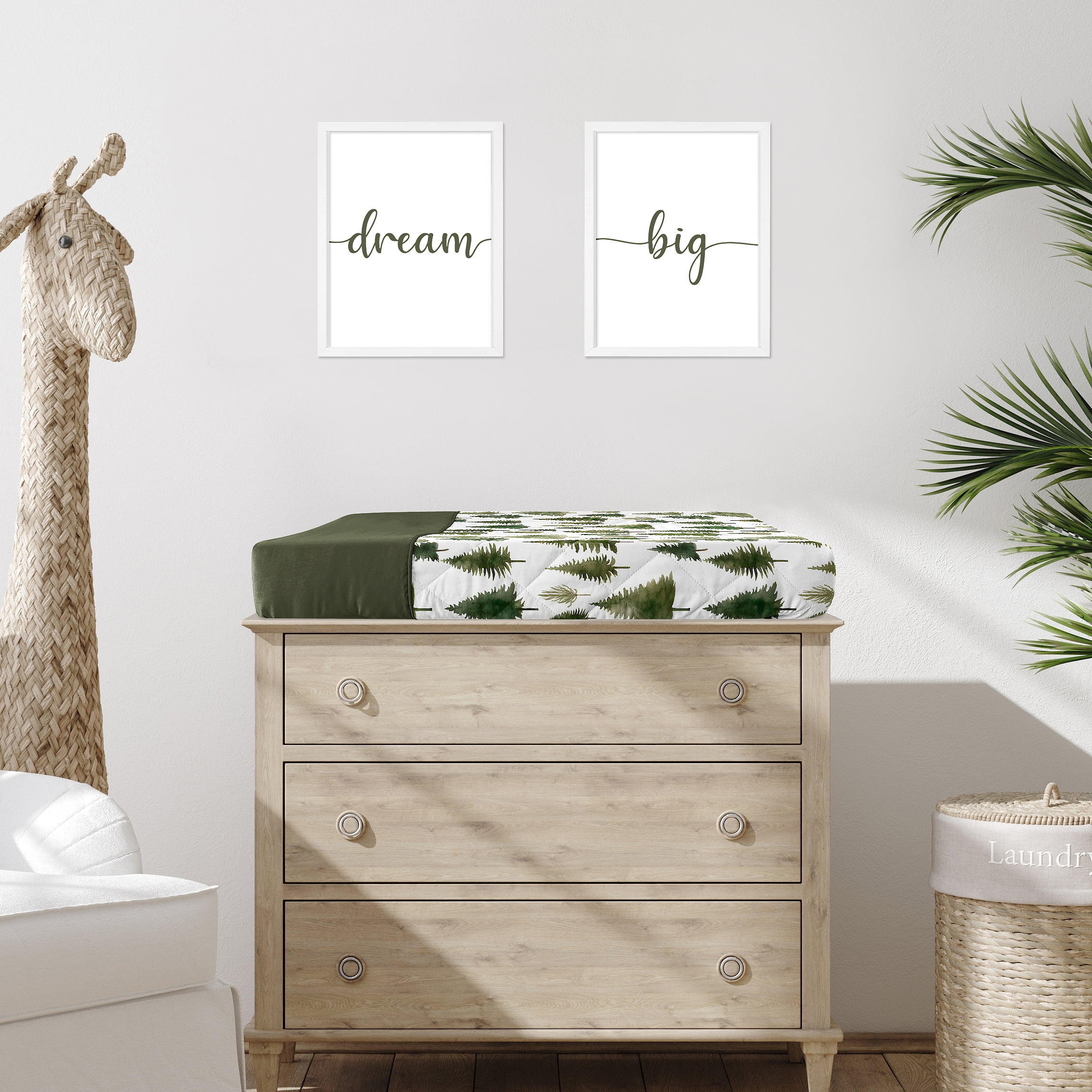 Sweet Jojo Designs Woodland Pine Tree Boy or Girl Gender Neutral Unisex Changing Pad Cover