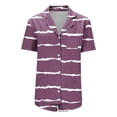 thumbnail image 6 of Abomasnow Women's 2 Pieces Pajamas Set Button Down Short Sleeve Collared Shirts Elastic High Waist Shorts Casual Soft Sleepwear Loungewear Set with Pockets, 6 of 7
