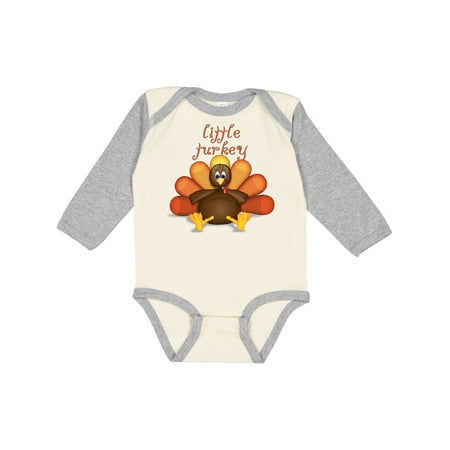 

Inktastic Little Turkey Gift Baby Boy or Baby Girl Long Sleeve Bodysuit