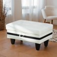 thumbnail image 2 of 34"x22.8"x17.5" Faux Leather Storage Ottoman Bench Footrest with Hinged Lid for Living Room, Bedroom, Entryway, 2 of 10