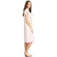 thumbnail image 3 of Lati Fashion Women Night Gown Sleeveless Sleepwear Female Woman Sleep Nightshirt Pink Size Large, 3 of 4
