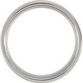 thumbnail image 2 of FB Jewels Titanium Size 12.00 07.00 mm Polished Ridged Wedding Ring Band, 2 of 2
