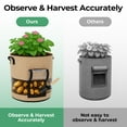 thumbnail image 5 of BSHAPPLUS Grow Bags 15 Gallon Potato Grow Bags with Clear Window with Handles Non-Woven Fabric Potato Bags for Growing Potatoes Tomato Vegetables Plant Pots, 3pcs, Khaki, 5 of 7