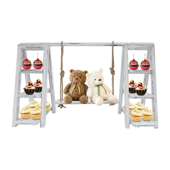 3-Tier Cupcake Stand with Removable Trays - Versatile Serving Ladder & Table Display Set for Desserts, Snacks, and Party Decor Dessert Table Display Set for Birthday Party, Wedding, Buffet