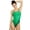 Green, variant on Sporti Fenced In Thin Strap One Piece Swimsuit, High Cut, Unpadded, Athletic (Women’s)