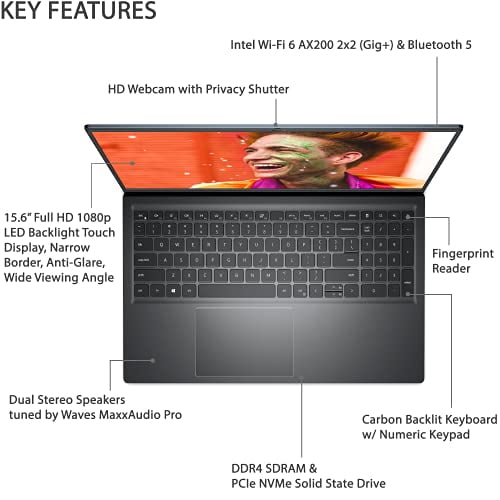 2021 Newest Dell Inspiron 5515 Touch Laptop, 15.6