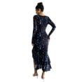 thumbnail image 3 of NAYTOAO Women's Spring Wedding Guest Dress 2026 Long Sleeve Ruched Bodycon Floral Ruffle Cocktail Party Maxi Dresses, 3 of 8