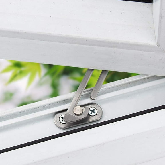 MLINS Childproof Window Locks Door Adjuster Chrome Limiter Basement Silver