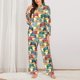 thumbnail image 2 of Fotbe Retro With Joysticks Conjunto de Pijama de Manga Larga para Mujer con Estampado, Ropa de Dormir de 2 Piezas, Conjunto de Casa Suave y Cómodo con Bolsillos-Small, 2 of 7