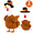 Turkey Plush, variant on KuKeDi 23 Inch Porch Goose Outfit, Thanksgiving Fall Clothes for Garden Goose