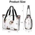 thumbnail image 3 of Tote Bag for Women - Pug and Footprint Shoulder Bag - Large Utility Work Duffle Bag with Zipper Handbag for Travel, Work, Sprots, 3 of 5