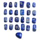thumbnail image 2 of 25 piezas de piedras de runas, cristal grabado de brujería irregular para meditación, decoración para hogar, regalos de año , artes y manualidades lapislázuli Hugo piedras naturales, 2 of 4