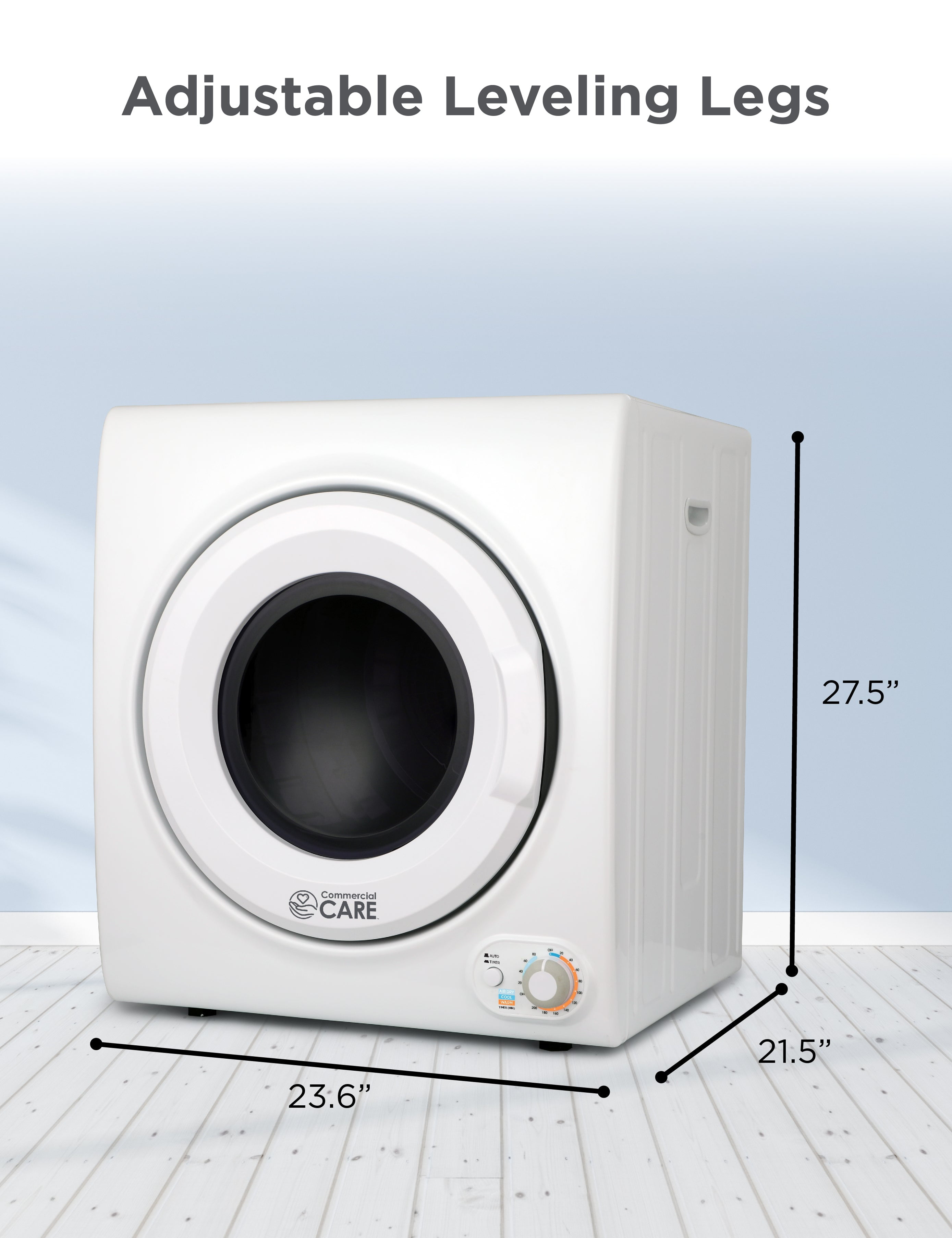 Commercial Care 3.5 Cubic Feet Electric Dryer 120V Front Loading Dryer Machine Holds Up To 13.2 lbs