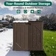 thumbnail image 3 of LOJIAWOWE 30 Gallon Outdoor Deck Box, Lockable Waterproof Storage Box for Patio Cushions & Garden Tools, Weatherproof Deck Storage Container with Tool-Free Assembly (Brown), 3 of 6