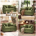 thumbnail image 6 of BedLuxury 57'' Loveseat Sofa for Small Spaces,Cozy Cloud Couch with Deep Seats for Living Room & Corner Decor,Green, 6 of 7