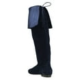 thumbnail image 4 of FSJ Women Knee-High Boots Comfortable Flats Almond Toe Stretchy Suede Fold Boots Cuff with Tassel Size 14 Blue, 4 of 4