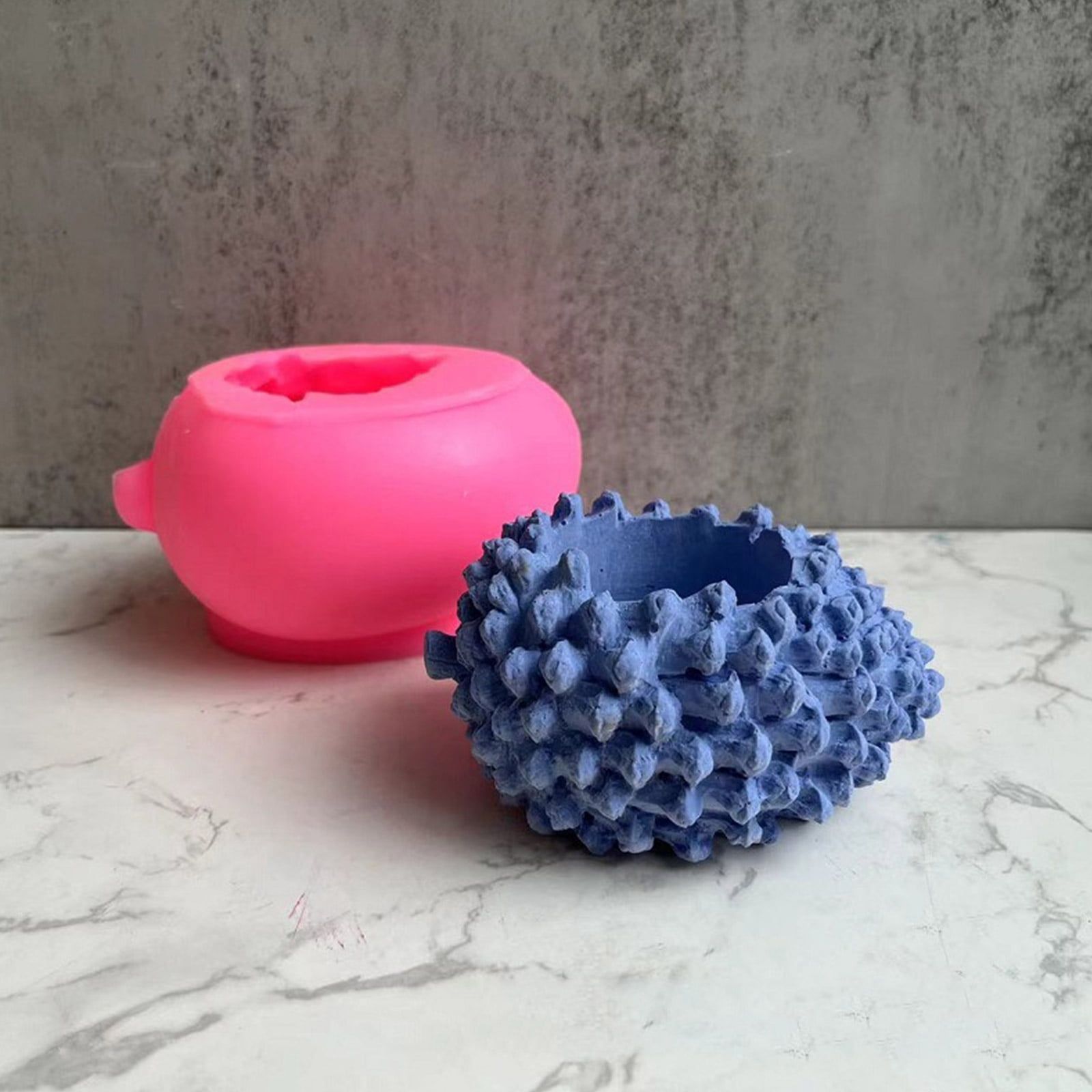 BQBQERT Holder Resin Mold,Cement Gypsum Flower Silicone Epoxy Resin Casting for Jewellery Storage Box