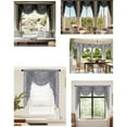 thumbnail image 5 of Sheer Lace Waterfall Window Valance with Bead Tassels Floral Embroidered Valance Curtains Semi Sheer Rod Pocket Valance/Swags for Bedroom/Living Room/Kitchen/Basement, 5 of 6