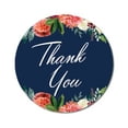 thumbnail image 1 of Darling Souvenir Pack Of 45 Pcs Round Chrysanthemum Floral Border Dark Blue Thank You Stickers-1.6 Inches, 1 of 1
