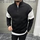 thumbnail image 1 of Ceisia Men's Casual Striped Half Button Round Neck Pullover with Pocket Daily Fashion Top Gift, 1 of 5