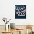 thumbnail image 2 of JRXY Coral Canvas Wall Art Prints Ocean Navy Blue Coastal Artwork Beach Home Decor Picture Framed Ready to Hang 16x20 Inch Picture 3, 2 of 3