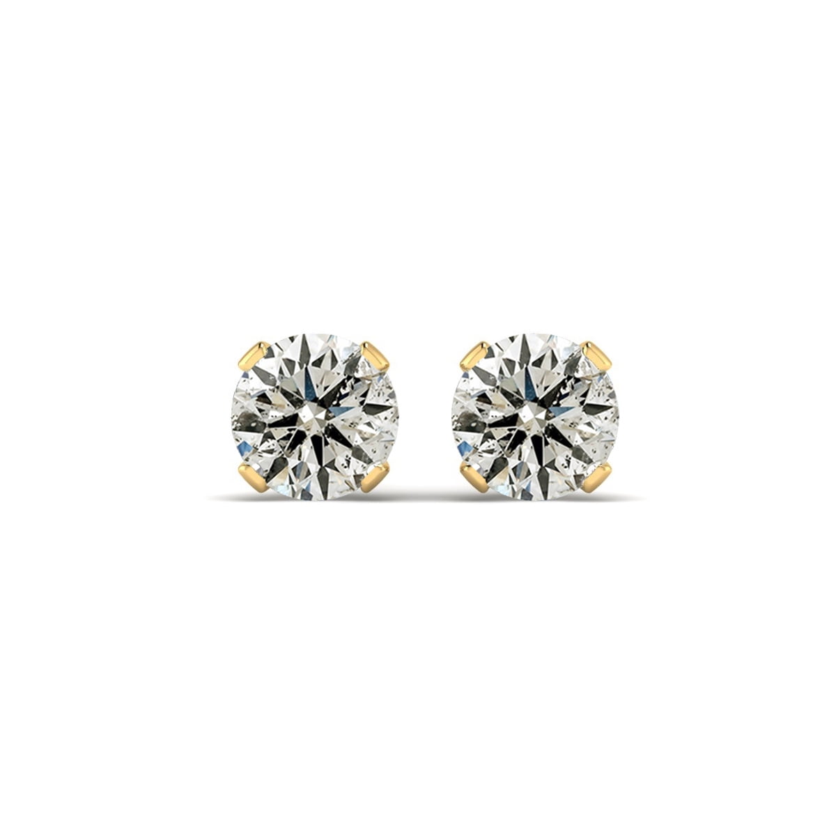 SuperJeweler 1 Carat Diamond Stud Earrings In 14 Karat Yellow Gold For Women