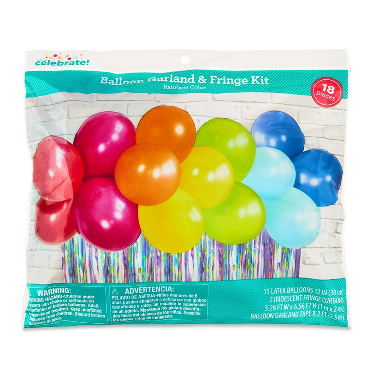 Way To Celebrate Rainbow Balloon Garland Kit, 18 Pieces photo 2