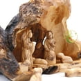 thumbnail image 5 of Nativity Scene Set Carved Inside On An Olive Tree Branch - Holy Land Nativity - Wooden Manger Scene Nativity For Christmas Decoration, 5 of 7