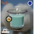thumbnail image 3 of Hyoola, 12 Hour Clear Cup - Fresh Cotton - Scented Votive Candles - Teal (4 Pack), 3 of 5