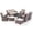 Brown/Beige, variant on Jentlehouse 8-Piece Outdoor Patio Furniture Set with 4 Swivel Rocking Chairs,Wicker Rattan Sectional Sofa Set Outdoor Conversation Set for Deck Garden Lawn Balcony