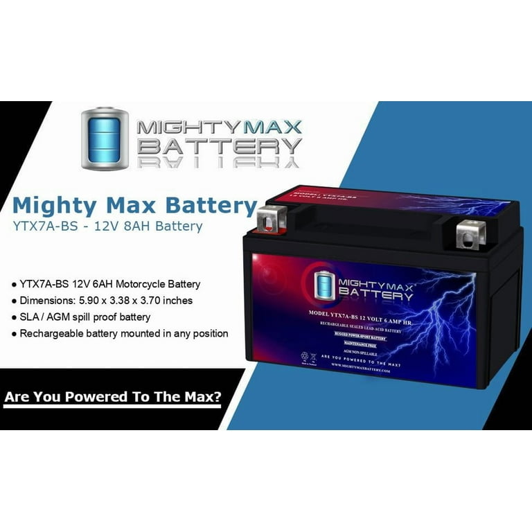 YTX7A-BS Replacement Battery for Duralast Gold GSX7A - Walmart.com