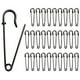 thumbnail image 1 of Imperdibles de seguridad, alfileres de manta resistentes, 30 piezas, imperdibles de seguridad resistentes para mantas, manualidades, faldas, faldas escocesas, negro2336, 1 of 6