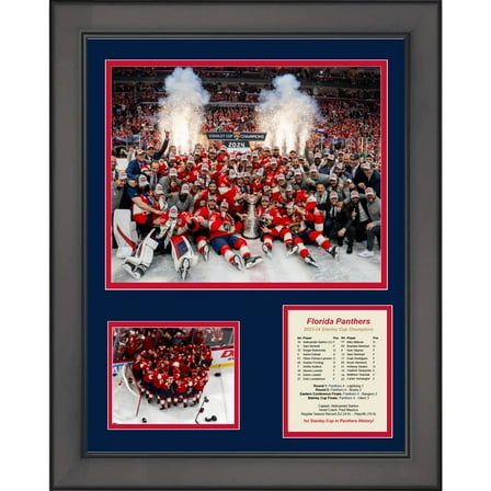 Framed Florida Panthers 2023-2024 Stanley Cup Champions 11"x14" Hockey Three Photo Collage