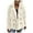 White, variant on Women's Fuzzy Shearling Coat, Winter Warm Oversized Jacket with Lapel Collar, Casual Zipper Outwear for Daily Use Black, XXXXXL
