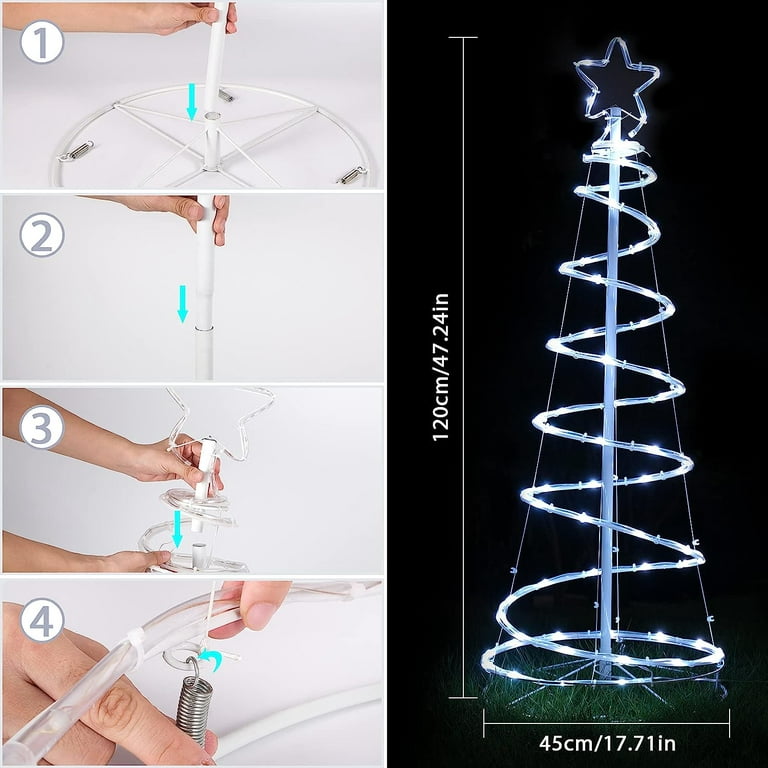 Hanwoll Pixel Spiral L5FT 6FT LED Christmas Tree Rope Light with Timer and  Remote USB Operated 4 Feet RGB Lighted Tree - China Christmas Tree Lights,  Spiral Tree Lights
