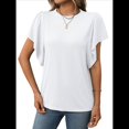 thumbnail image 1 of Camisas Formales Informales de Negocios para Mujer, Camisas de Verano, Mangas , Cuello Redondo, Mangas de Hoja de , Trajes 2025 M, 1 of 9