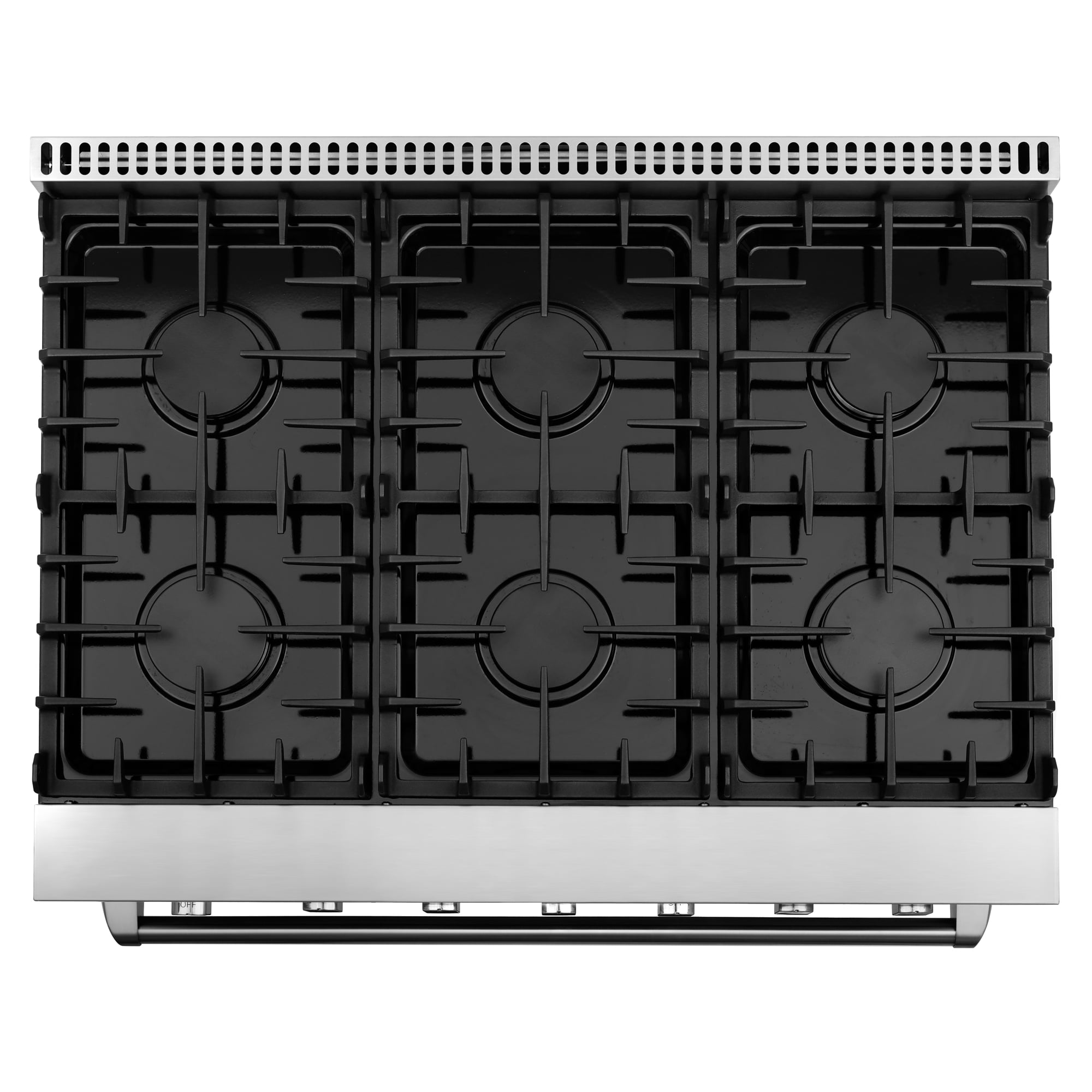 Cosmo 36 in. 6.0 cu. ft. Gas Range, 6 Burners, Convection Oven, Knob LEDs, Stainless Steel, Rose Gold Knob Kit