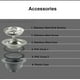 thumbnail image 4 of Desagüe para fregadero de acero inoxidable con accesorio ABS y canasta de 114 mm/1,5" con prevención de desbordamiento, 4 of 5