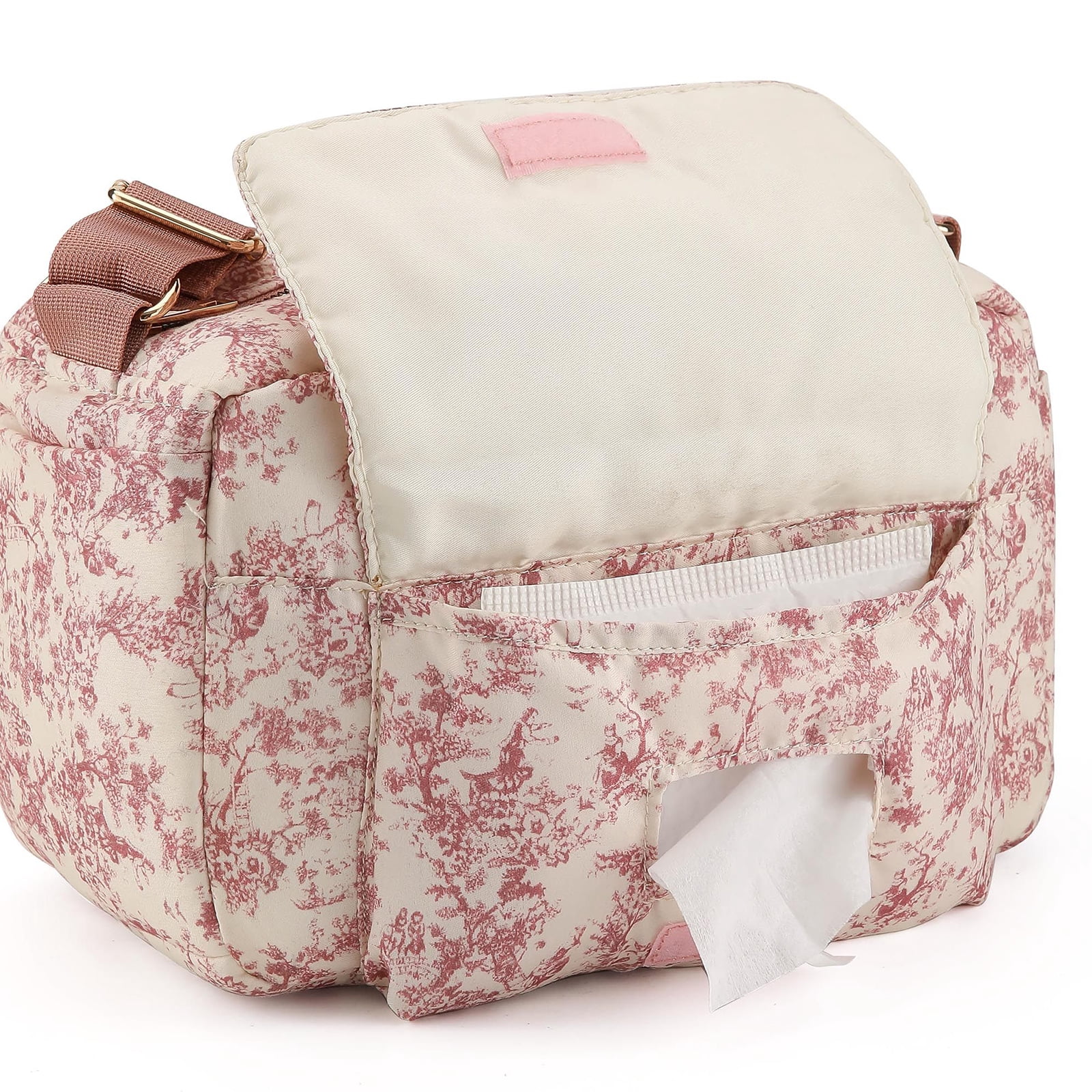 Multifunction Travel Baby Diaper Bag, Large Capacity Baby Supplies Organizer with Zipper, Portable Diaper Tote Bag for Mom Dad Travel Daily Outings (style1)