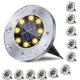 thumbnail image 1 of Luces de suelo, luces solares impermeables para jardín, luces de suelo brillantes impermeables mejoradas para jardín al aire libre, luces de paisaje para caminos, patios, terrazas, césped, patios, pas, 1 of 5