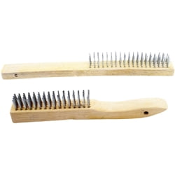 Performance Tool 2 pc Wood Handle Wire Brush 1450