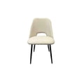 thumbnail image 3 of Austin Contemporary White Linen Upholstered Metal Dining Chair, 3 of 6