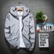 thumbnail image 3 of Men's Casual Color Plus Size Hoodie Reflective Zipper Outdoor Sport Coat 6XL, 3 of 5