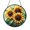 Acrylic 3.5 Inch, variant on Golden Sunflower Floral Scene Stained Glass Style Window Hanging Suncatcher, Vibrant Nature Decor Gift
