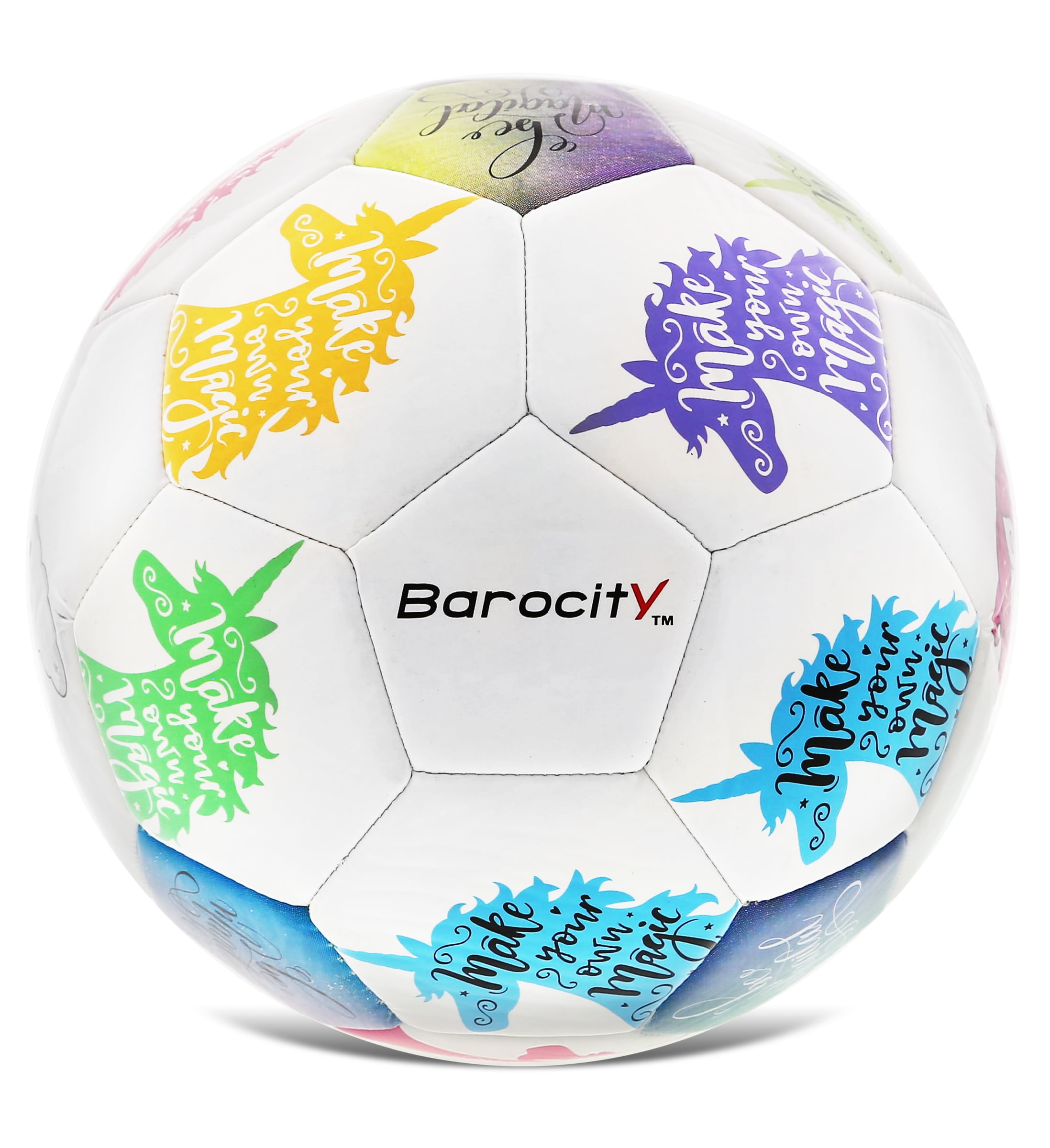 Barocity Unicorn Size 3 Soccer Ball Boys and Girls Soccer Ball for