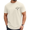 thumbnail image 5 of Ceisia Men's Loose Crew Neck T-Shirts with Bull Skull Print, Breathable Cotton Casual Short Sleeve Tops for Daily Wear Gifts, 5 of 7