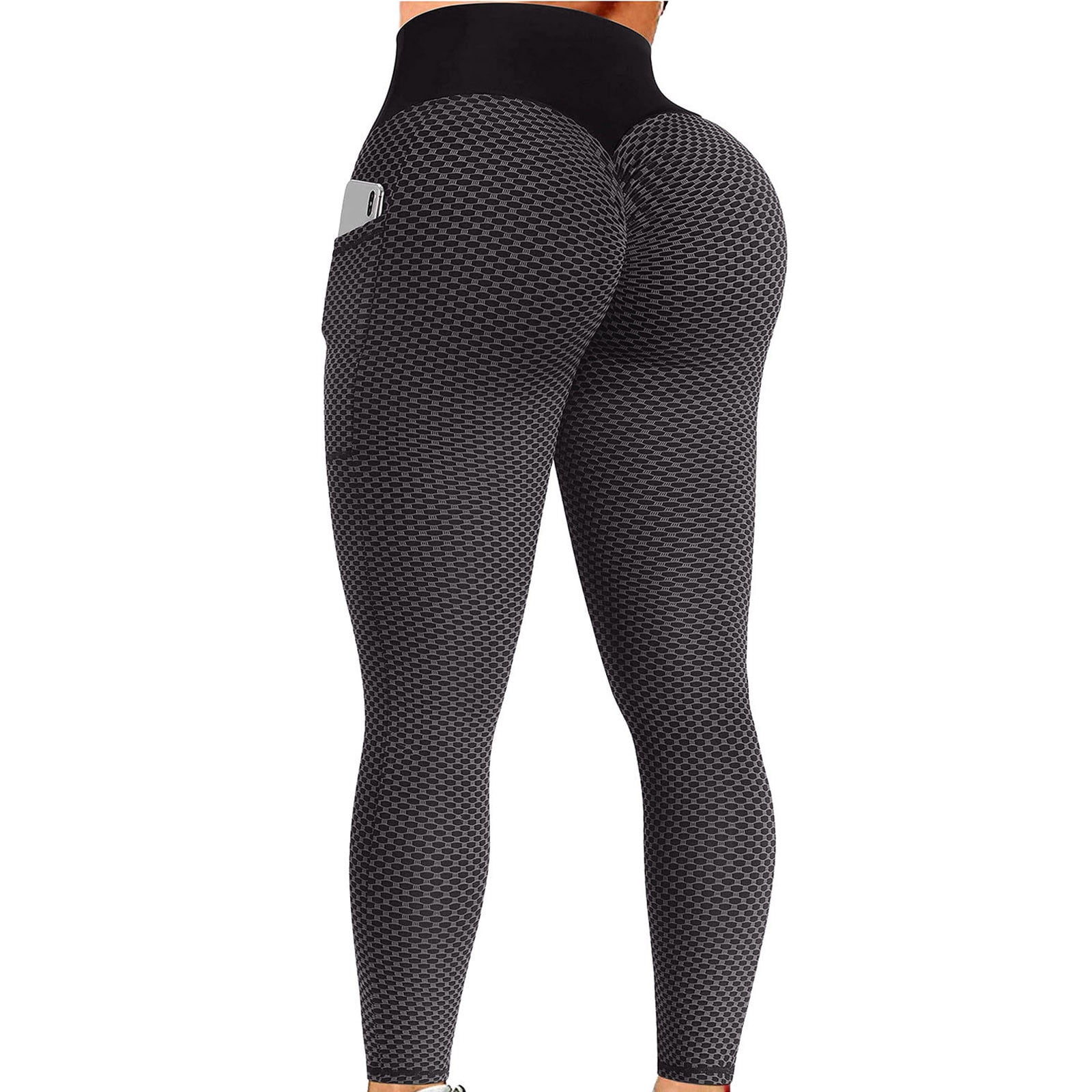 Women High Waist Yoga Pants with Pocket,HOMEBABY Ladies Sports Workout Gym Fitness Exercise Jumpsuit Athletic Skinny Running Leggings Girls Slim Running Clothes Fitness Stretch Trouser 