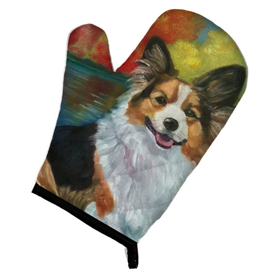 Corgi by the lake Oven Mitt