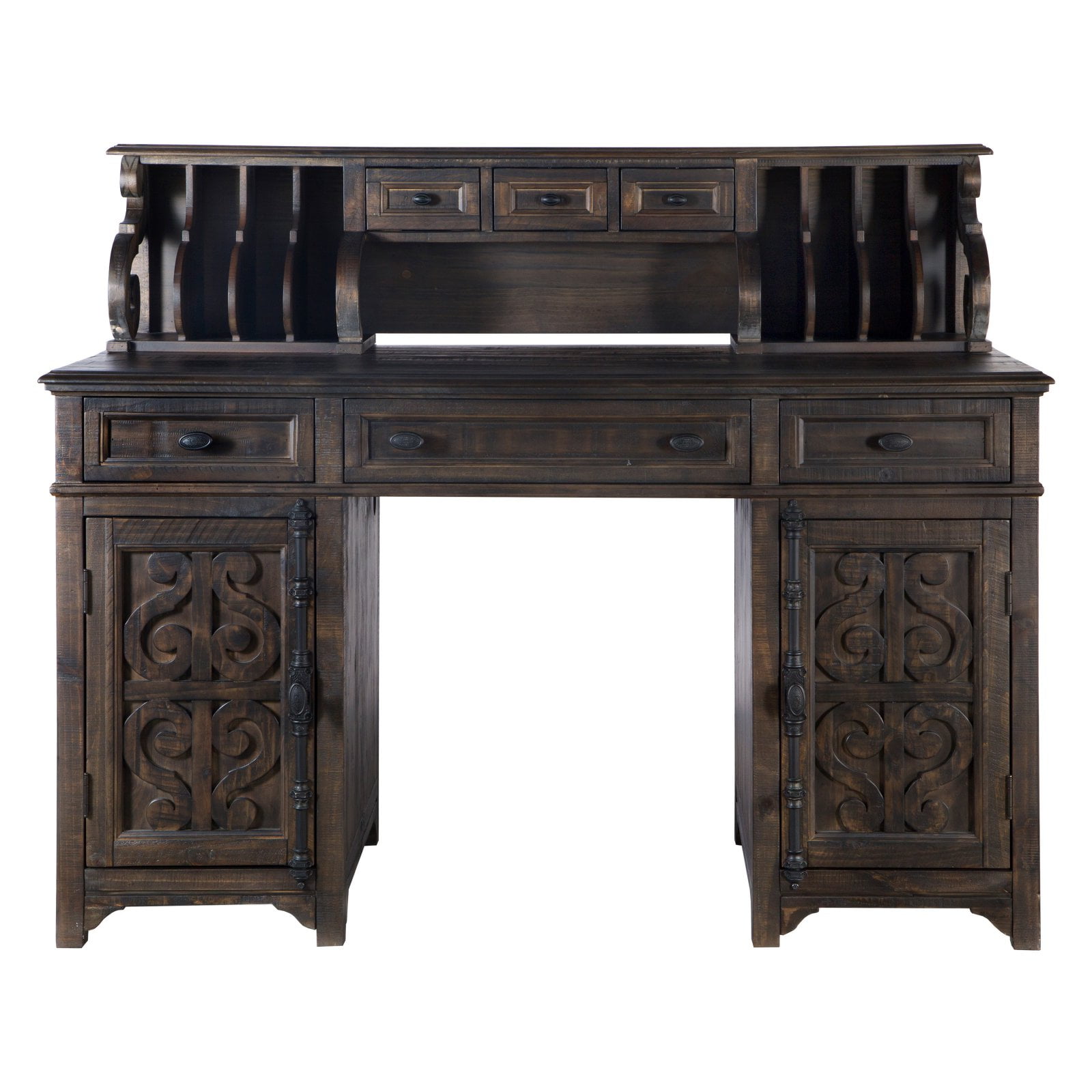 Magnussen Bellamy Counter Height Desk With Hutch