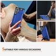thumbnail image 5 of Jiahe Cover for Samsung Galaxy S22 Ultra, Slim Rugged with Adjustable Folding Invisible Kickstand,Shockproof Anti-Scratch Multi-Layer Protector Soft TPU Bumper Hard PC Case Cover, darkblue, 5 of 8